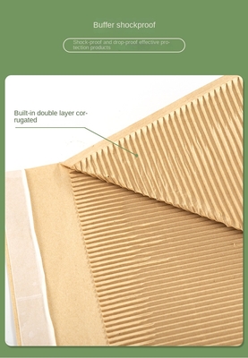 Customizable Paper Padded Mailer Shock Resistant Corrugated Paper Bag Environmentally Friendly