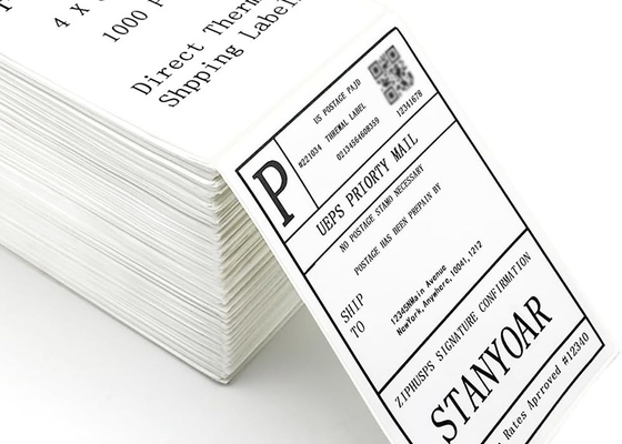 Economic Self-Adhesive Thermal Adhesive Labels 102mmx76mm Transfer Shipping 4x3