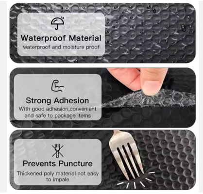Waterproof Poly Bubble  Mailing  Bag  Shockproof  Customizable Size
