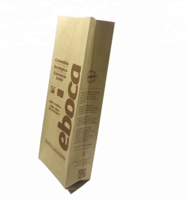 Recyclable Kraft Gusset Bags Adjustable Capacity Storage Paper Bags