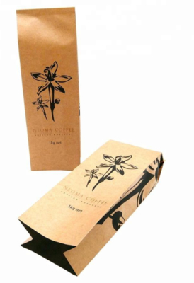 Recyclable Kraft Gusset Bags Adjustable Capacity Storage Paper Bags