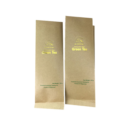 Recyclable Kraft Gusset Bags Adjustable Capacity Storage Paper Bags