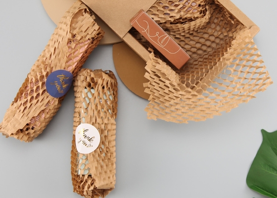 100% Biodegradable Paper Wrapping Roll 80g Brown Wrapping Paper Roll Eco Friendly