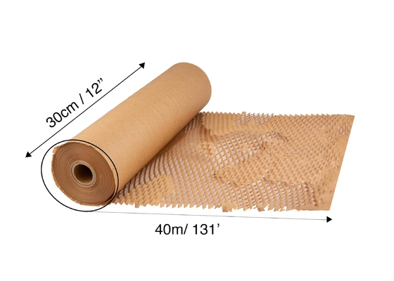 100% Biodegradable Paper Wrapping Roll 80g Brown Wrapping Paper Roll Eco Friendly