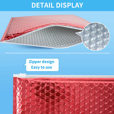 Aluminized Film Bubble Mailing Bag Multi Size Multi Purpose Bubble Zipper Bag