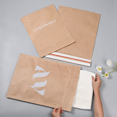 Eco Friendly Recycled Kraft Paper Bags Side Gusseted Paper Bags Durable