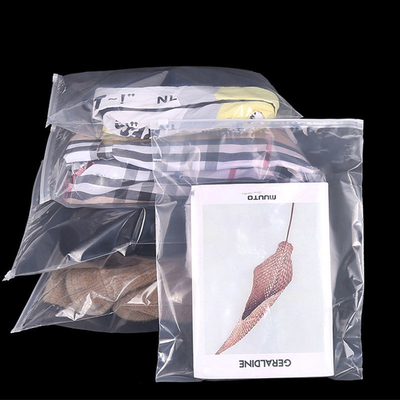 Customized Clothing Size CPE Zipper Bags High Quality Frosted Packaging Bags