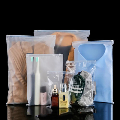 Customized CPE zipper Bag Waterproof Clothing Storage Plastic Zipper Bag