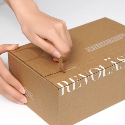 Custom Cardboard Envelope Mailer Carton Zipper Strip  Adhesive Tear Strip