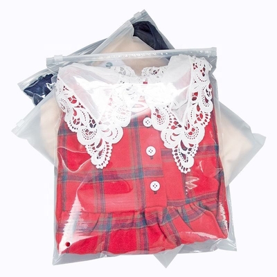 Waterproof Frosted CPE Zipper Bags Printable Logo Available With Dustproof Performance