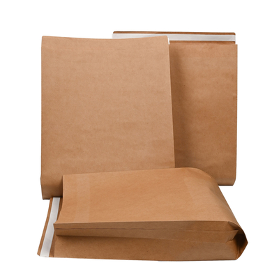 Eco Friendly Recycled Kraft Paper Bags Side Gusseted Paper Bags Durable