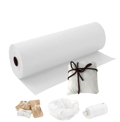 Custom Size Honeycomb Wrapping Paper Pure Wood Wrapping Paper Rolls White