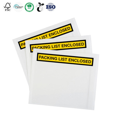Adhesive Packing List Envelope Transparent Shipping Label Pouch For Mailing And Express Shipping