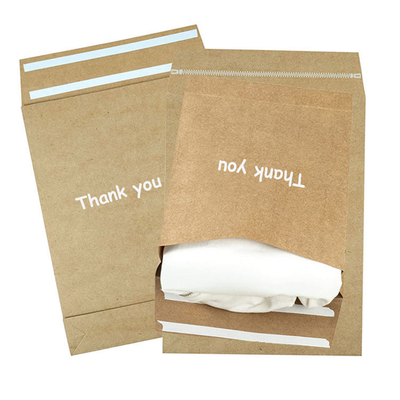 Lightweight Flat Bottom Paper Bags Biodegradable Brown Paper Bags With Side Gussets And Tear Strip