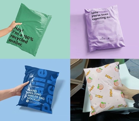 Moisture Proof Plastic Mailing Bags Pink Yellow Blue Purple Green Envelope Shipping Bags