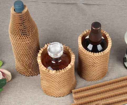 Biodegradable Recyclable Craft Honeycomb Paper Sleeve For Fragile Goods