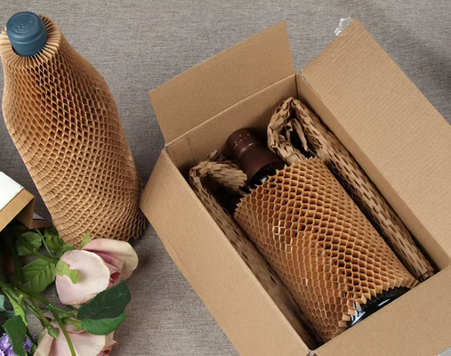 Biodegradable Recyclable Craft Honeycomb Paper Sleeve For Fragile Goods