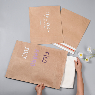 Custom Logo Kraft Paper Bag Recyclable Underwear Packaging Bag Waterproof
