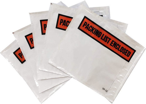 Tear Resistant Packing List Envelope Red Packing Slip Pouches Biodegradable