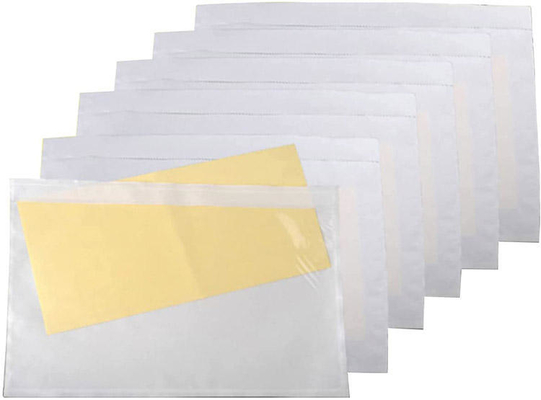 Dustproof Mailing Label Pouch Tear Resistant Packing Slip Envelope Transparent