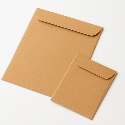 Custom Logo Kraft Paper Envelope Gold Envelope For Shipping , Packaging And Mailing