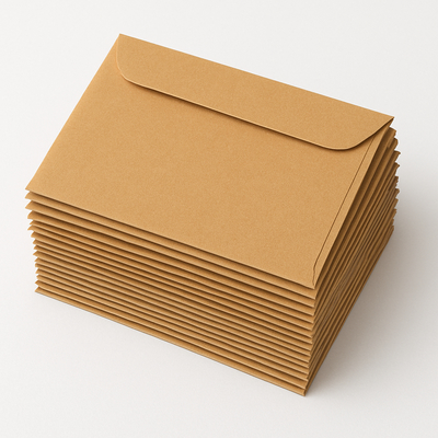 Custom Logo Kraft Paper Envelope Gold Envelope For Shipping , Packaging And Mailing