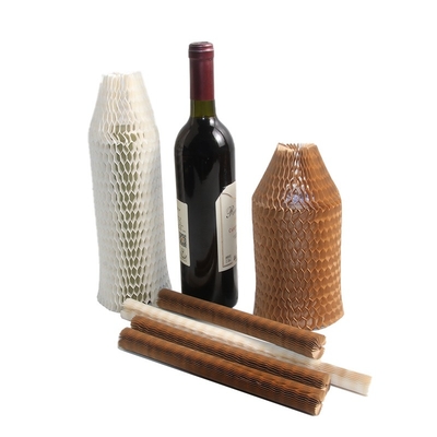 Kraft Paper Honeycomb Sleeve For Glass Wine Bottle Protective Shipping Cushion Packing