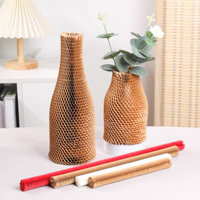 Eco-Friendly Recycled Honeycomb Paper Sleeves Cushioning Wrap Packaging
