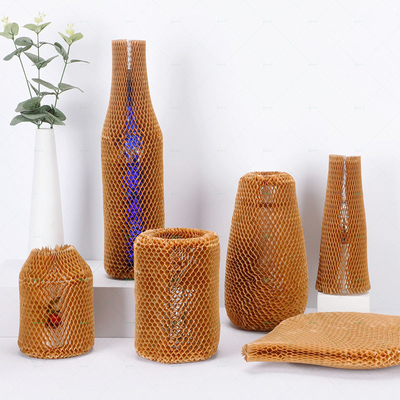 Environmentally Friendly Degradable Kraft Honeycomb Paper Sleeve For Bottle Sleeve