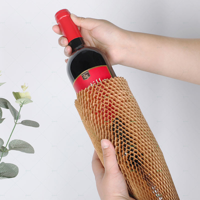 Environmentally Friendly Degradable Kraft Honeycomb Paper Sleeve For Bottle Sleeve