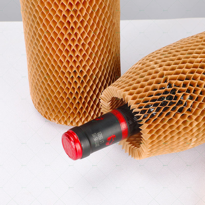 Environmentally Friendly Degradable Kraft Honeycomb Paper Sleeve For Bottle Sleeve