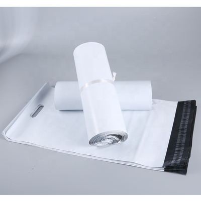 Double Glue Poly Mailer Bag White Biodegradable Shipping Bags Tear Resistant