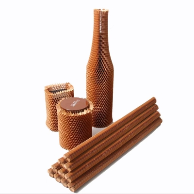 Recyclable Honeycomb Paper Sleeve Eco Friendly Wine Protective Packaging Fillable