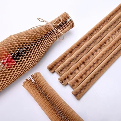 Recyclable Honeycomb Paper Sleeve Eco Friendly Wine Protective Packaging Fillable