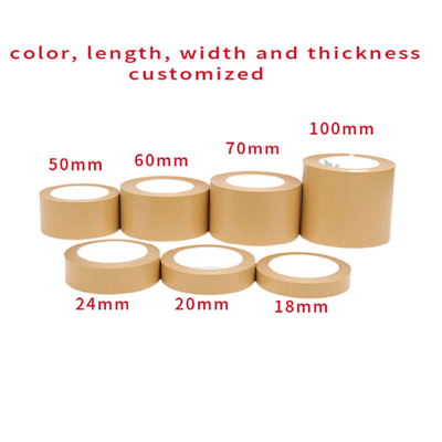Eco Friendly BOPP Packing Tape Waterproof Self Adhesive Kraft Paper Tape Custom Logo Printed