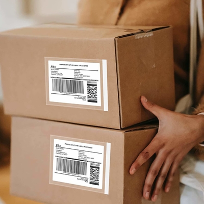 Customized Shipping Label Sleeves Top Loading Shipping Label Pouches With Self Adhesive Peel Seal