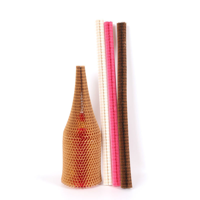 Customized Honeycomb Paper Sleeve Fillable Wine Bottle Protective Packaging Wrappable