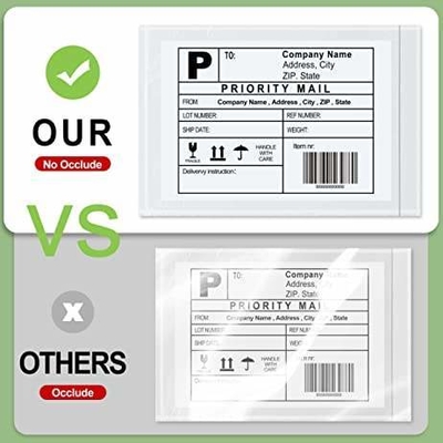 Self Adhesive Shipping Label Envelope Pouches Custom Printed Packing List Pouches Eco Friendly
