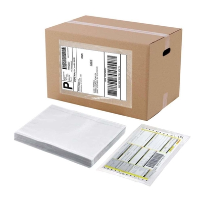 Self Adhesive Shipping Label Envelope Pouches Custom Printed Packing List Pouches Eco Friendly