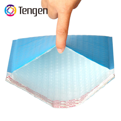 Eco Friendly Custom Printed Bubble Bags Light Blue Poly Bubble Bags Waterproof