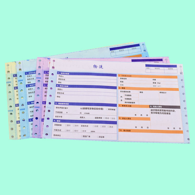 Rectangular Carbonless Copy Paper Custom International Express Waybill Eco Friendly