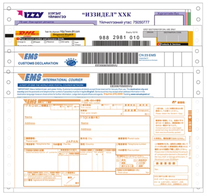 Smart Courier Air Waybill OEM / ODM Carbonless Copy Paper For Comprehensive Air Waybill Documentation