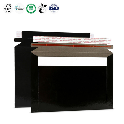Black Small Cardboard Envelopes Customized Cardboard Shipping Envelopes Durable For Express