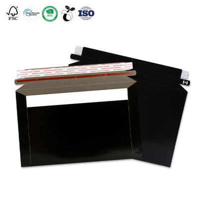 Black Small Cardboard Envelopes Customized Cardboard Shipping Envelopes Durable For Express