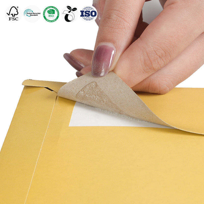 Yellow Rigid Cardboard Envelopes Customized Document Mailing Envelope Lightweight For Express Delivery