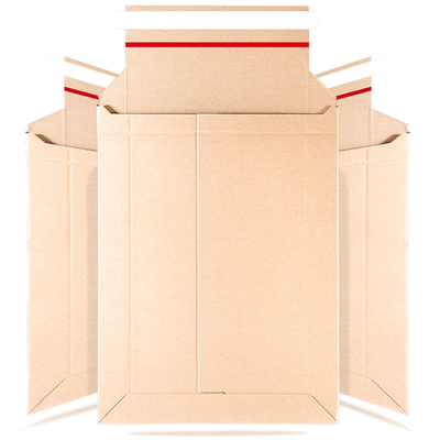 Book Packaging Cardboard Envelope Mailer Rigid Custom Printed Cardboard Envelopes