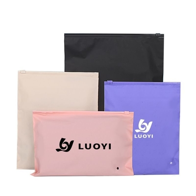 Biodegradable CPE Zipper Bag Recyclable Clothing Packaging Bags With Logo