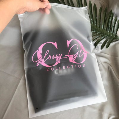 Thickened Custom Frosted Zipper Bag Recyclable Clothing Packaging Bags Waterproof