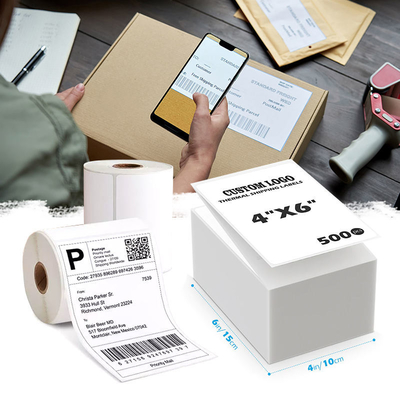 Professional Custom Direct Thermal Labels Durable Thermal Sticker Roll Oil Resistant