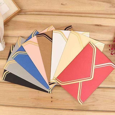 Business Kraft Paper Envelope Hot Stamping Greeting Card Envelopes Western Style